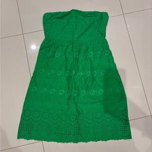 Old Navy Vibrant Green Eyelet Dress